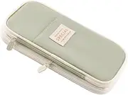 Zipper Pencil Case Pen Bag Organizer School Office Cosmetic Stationery Storage- Spacious 22x11x6.5cm Multi-Compartment Stationery Organizer