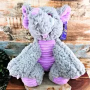 KellyToy Elephant Plush Glitter Eyes Gray Pink Soft Stuffed Animal Plush Toy
