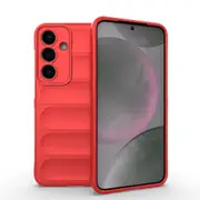 For Samsung Galaxy S25+ Plus Case, Wavy Shielding Cover, Red