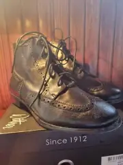 WITTNER BLACK LEATHER UPPER/LINING/INSOCK LACE-UP BOOTIES SIZE 39 RRP$150.00 NEW