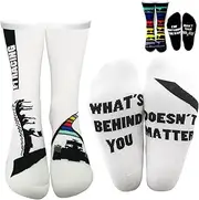 [PolarAuto] Racing Car Socks Compatible with Formula One F1 Auto Gift Quotes