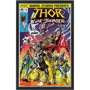 Thor Love and Thunder Comic Poster Framed
