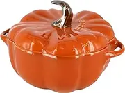 Staub 40511-555 Pumpkin Cocotte, 5.1 inches (13 cm), Ceramic, Heat Resistant, Storage Container, Microwave Safe, La Cocotte Special Shape