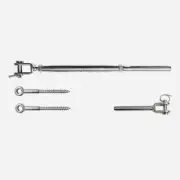 Stainless Rope Wire Balustrade Kit Turnbuckle Jaw/Swage Fork Lag Eye Screws