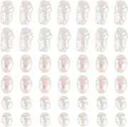 [FASHEWELRY] 60Pcs Natural Pearls Beads for Jewelry Making, Creamy White Baroque Pearls Keshi Pearl Beads Two Sides Polished Freshwater Pearl Bead for DIY Bracelets Necklaces