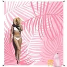 110''×118'' Pink Beach Blanket 2-8 Adults, Large Waterproof Sandproof Beach M...