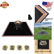 XL Fire Pit Mat 67" x 60" - Fireproof Grill Deck Protector for Outdoor Safety