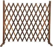 Garden Decorative Fence Fence Wood Wall Trellis Telescopic Wooden Grid Fence Panel Courtyard Guardrail Pet Fence Garden Trellises (Size : H70cm) Scalable (Size : H90cm)