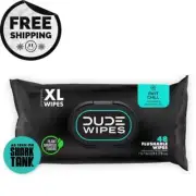 DUDE Wipes - Flushable Wipes - 1 Pack, 48 Wipes - Mint Chill Extra-Large Adult..
