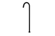MEIR Round Brass Floor Standing Bath Spout - Matte Black