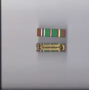 One WWII European Theater of Operations Campaign medal ribbon bar ETO pinback