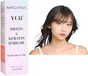 YUII Biotin Keratin Hair Oil Healthy Hair Growth With Biotin, Keratin & Argan - Promotes Scalp Circulation & Natural Growth - Lightweight, Non-Greasy Formula