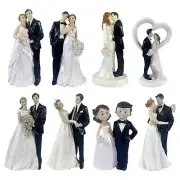 Elegant Wedding Cake Topper Resin Figurines for Wedding Bride And Groom for