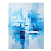 Blue Modern Art Canvas Print