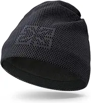 Winter Beanie Hat Outdoor Men's and Women's Winter Warm Windproof and Cold Hats Cycling Mountaineering Skiing Knitting Hats Qingxiao (Color : Black, Size : One Size)