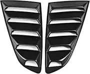 Carbon Fiber Side Vent Window Trims Covers Fender Louvers Shield Grills Compatible For Ford Mustang Coupe 2 Door 2015 2016 2017 2PCS FRP(Black FRP)