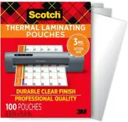 100 Count Thermal Laminating Pouches Thermal Laminators, 8.9x11.4 Inches Letter