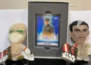 NEW Star Wars Collectibles 3 Pack Bundle Plushies and Signed Topps Trading Card