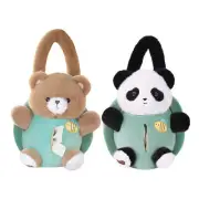 Car Tissue Box Plush Cartoon Panda/Bear Holder Cover Napkin Case Home Auto Decor