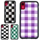 For iPhone XS 11 12 13 14 15 16 Pro Max white checkerboard pattern Durable Cover