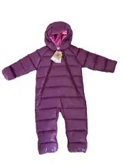 NWT Patagonia Infant Hi-Loft Down Sweater Bunting Snowsuit 3-6 Months Plum