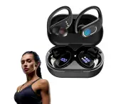 Bluetooth 5.3 Wireless Earbuds Sports Bluetooth Stereo Deep Bass Over Ear Headphone with Earhooks