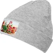 OGNOT Gingerbread Man Candy Womens Mens Winter Knitted Beanie Hat,Thick, Soft & Warm Chunky Beanie Hats,for Cold Weather