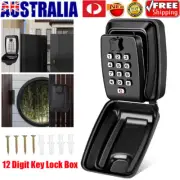 12 Digit Key Lock Box Push Button Wall Mounted Spare Key Card Storage Safety Box
