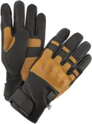 Helstons Wislay Winter Motorcycle Gloves, black-gold, Size XL for Men Black Gold