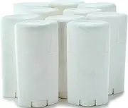 Vivaplex, 10, White, Empty, 2.5 oz Deodorant Containers with Caps, White