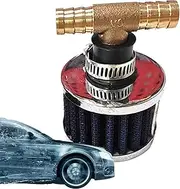 Air Filter Breather, Vehicle Air Intake Filter, 12MM Three-way Hard Joint Air Filter for Auto, Powerful Car Replacement Air Intake Filter