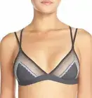Natori Women's Grey Spectrum Cross Back Bralette, Size Medium