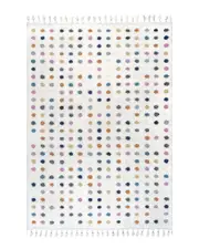 nuLOOM Behati High-Low Polka Dot Tassel Rug