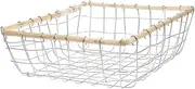 Totority Wire Storage Basket Sturdy Iron Design for Kitchen Countertop Stylish Fruit and Vegetable Holder Convenient and Portable Organization for Home Decor