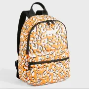 NEW TED BAKER LONDON Gold Yellow White Black Leopard Print Puffer Backpack Bag