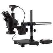 AmScope 7X-90X Trinocular Stereo Zoom Microscope + Boom + LED + 18MP Camera