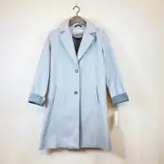 Kenneth Cole Women’s Heater Grey Two Button Coat Size Medium NWT