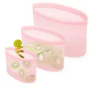 Reusable Silicone Storage Containers Bags Dishwasher Microwave Safe, BPA Free...