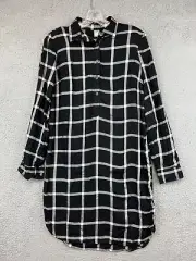 NEW Old Navy Black Shirt Dress Size XS Plaid