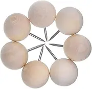 DIYEAH 120Pcs Wooden Round Head Pushpins Decorative Cork Board Map Markers for Photos Notes Announcements Premium Design for Home Office Classroom