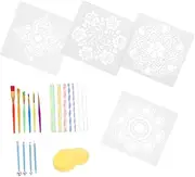 Beatifufu 1 Set Mandala Art Supplies Kit with Dotting Tools Sticks and Stencils for Creative Painting Projects for Students and Art Enthusiasts