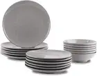 Corelle Ocean Fire Engine Smokey Grey Dinnerware Set, 18 piece, 6 x 26cm Dinner
