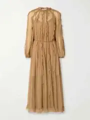 Zimmermann Tranquility Billow Long Sleeve Silk Georgette Dress Size 2 AU/8 US