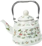 NOLITOY Enamel Teapot Practical Kitchen Teakettle for Induction Gas Stoves Multi Functional Water Boiling Pot for Tea and Herbal Infusions Heat Resistant