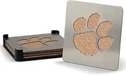 NCAA Clemson Tigers Boaster Stainless Steel Coaster Set of 4