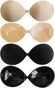 [Bellcon] Self-Adhesive Bra Pads Inserts for Women Invisibel Thick Hand Push Up Replacement Bra Cups for Dresses