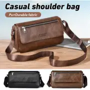 Men Leather Bag Business Travel Cross Body Shoulder Bag Retro Messenger Handbag