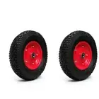 2x 16'' 4.5-8 Wheelbarrow Pneumatic Wheel 20mm Bore Bearing Cart Trolley Trailer