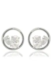 CHIC NOEL TOI ET MOI CIRCLE EARRINGS SILVER