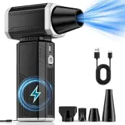 Compressed Air Duster, Super Powerful 180000 RPM Turbo Fan Stepless Speed Adjust
